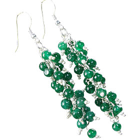 Design 16522: green aquamarine earrings