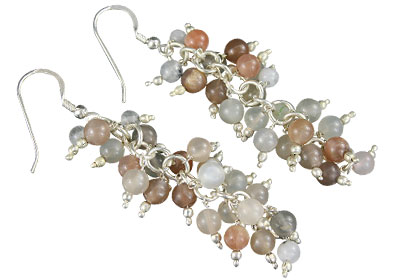 Design 16523: multi-color aquamarine earrings