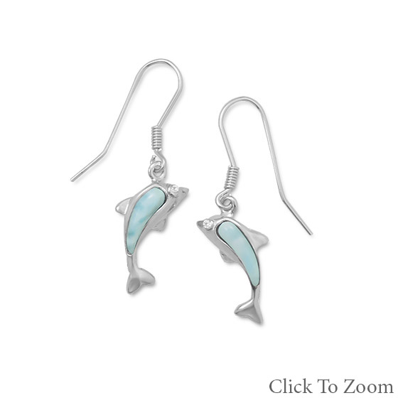 Design 21725: blue larimar drop earrings