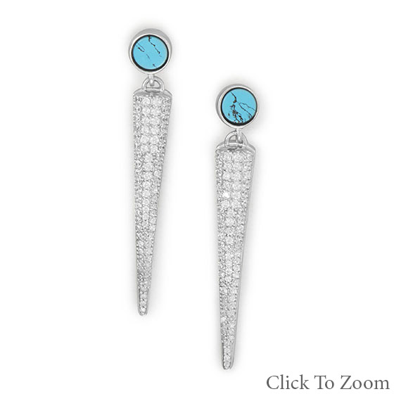 Design 21752: blue turquoise earrings