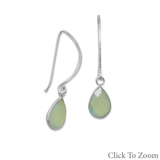Design 21791: green chalcedony earrings