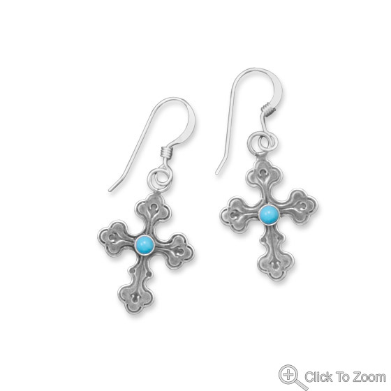 Design 21836: blue turquoise earrings
