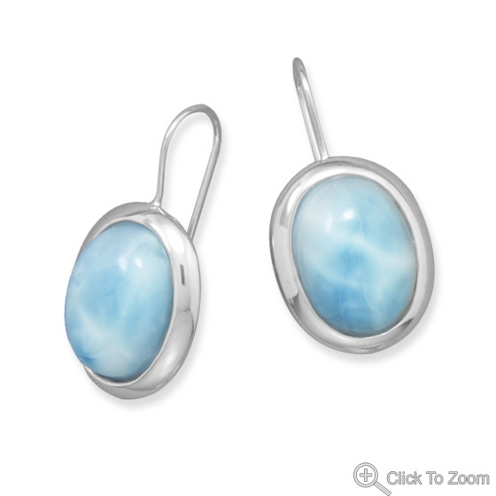 Design 21842: blue larimar drop earrings