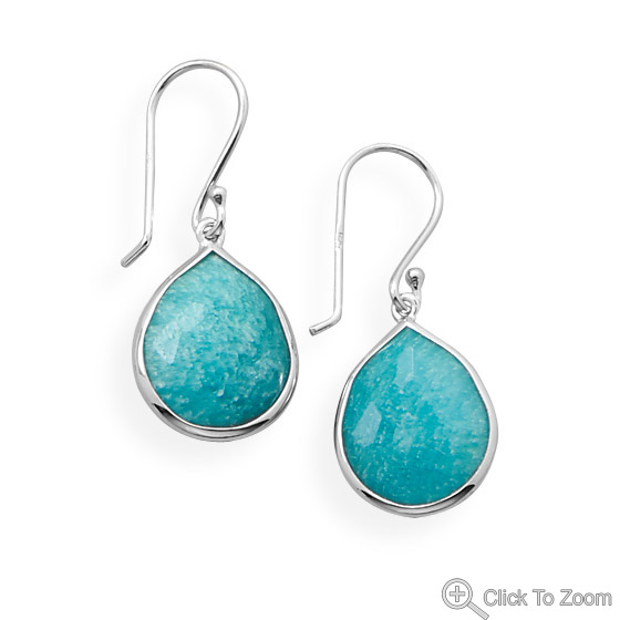 Design 21871: blue amazonite drop earrings