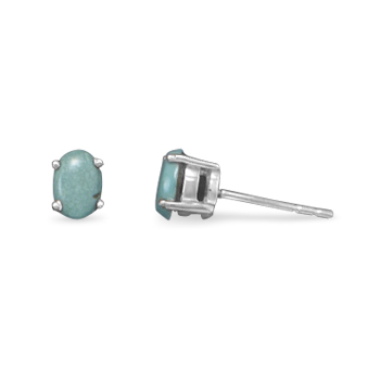 Design 21955: blue turquoise studs earrings