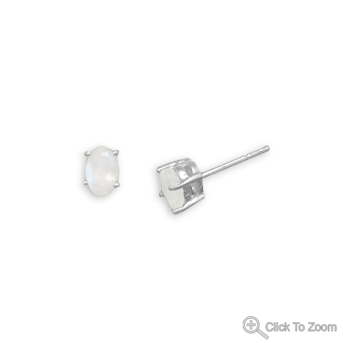 Design 21956: white moonstone studs earrings