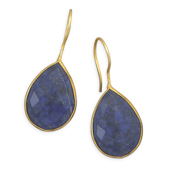 Design 21967: blue lapis lazuli drop earrings