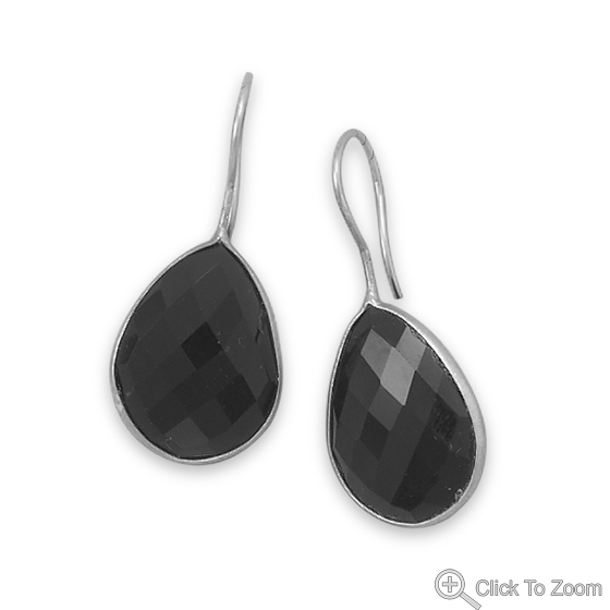 Design 21969: black onyx drop earrings