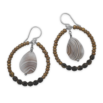 Design 21974: multi-color multi-stone hoop earrings