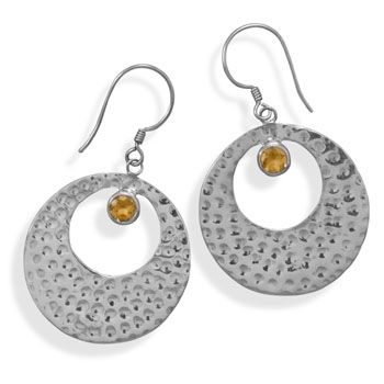 Design 21991: yellow citrine drop earrings