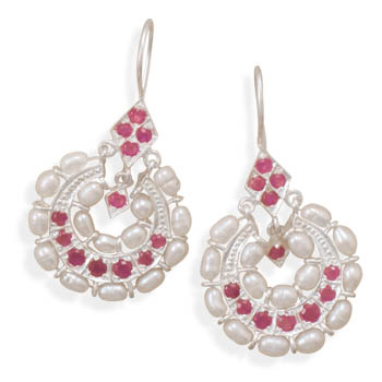 Design 21996: multi-color multi-stone drop earrings