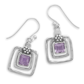 Design 22011: purple amethyst drop earrings