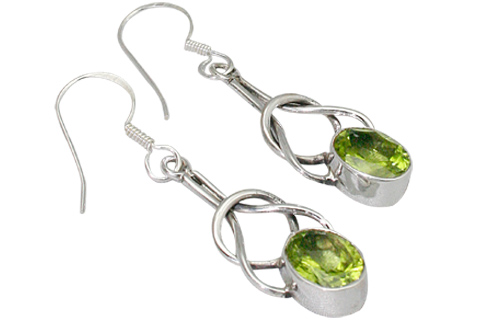 Design 9329: green peridot american-southwest earrings