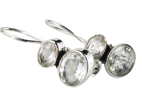 Design 9330: white crystal earrings