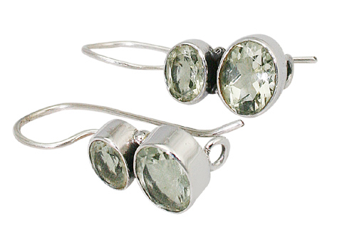 Design 9332: green green amethyst earrings