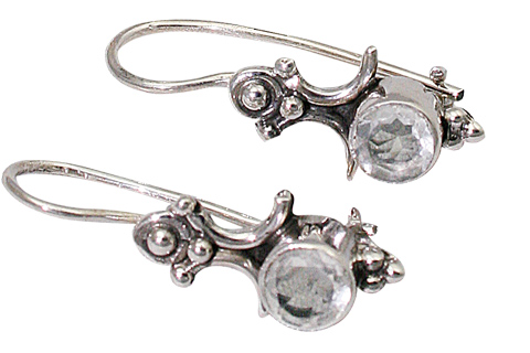 Design 9334: white crystal earrings