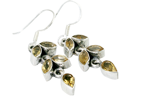 Design 9364: yellow citrine earrings