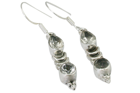 Design 9366: white crystal earrings
