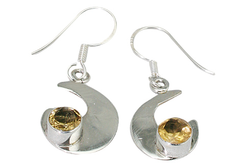 Design 9390: yellow citrine earrings