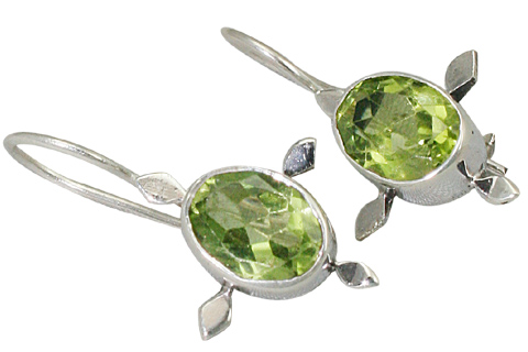 Design 9393: green peridot earrings