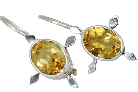 Design 9395: yellow citrine earrings