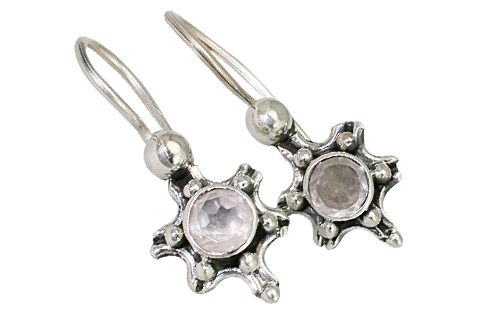 Design 9399: pink rose quartz earrings
