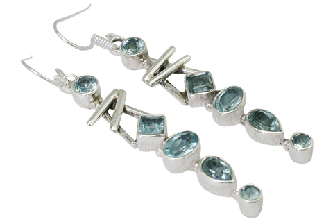 Design 9421: blue blue topaz earrings