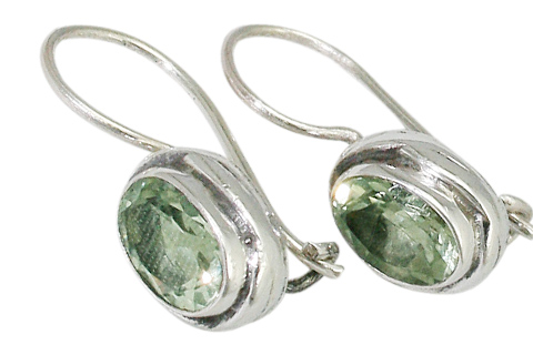Design 9442: green green amethyst earrings
