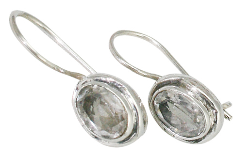 Design 9444: white crystal earrings