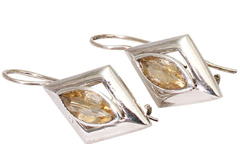 Design 9445: yellow citrine earrings