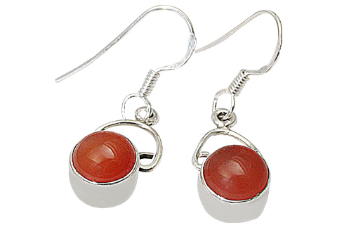 Design 9528: Red carnelian earrings