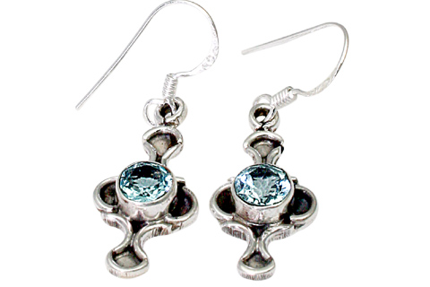 Design 9559: blue blue topaz earrings