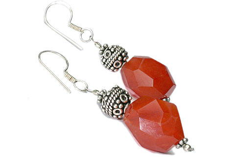 Design 9722: Orange carnelian earrings