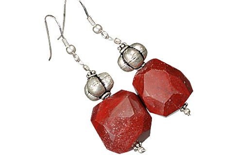 Design 9744: Orange carnelian earrings