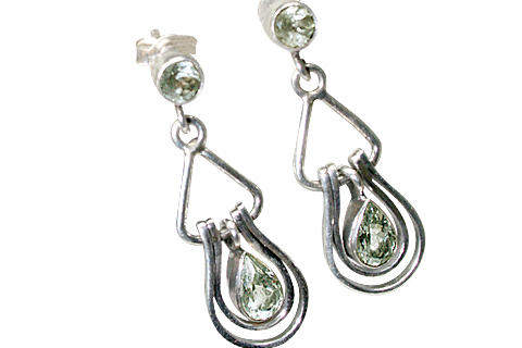 Design 9988: green aquamarine earrings