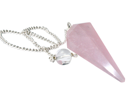 Design 9613: pink rose quartz pendulum healing