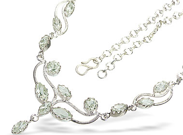 Design 10744: green green amethyst necklaces