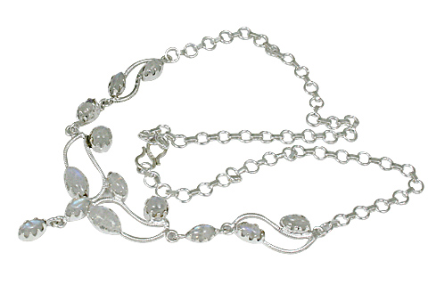 Design 10746: white moonstone necklaces