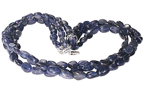 Design 10910: blue iolite multistrand necklaces