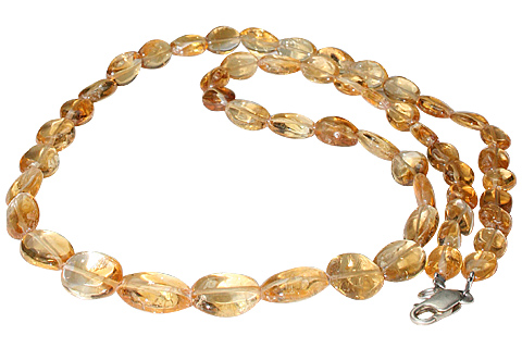 Design 10962: Yellow citrine necklaces