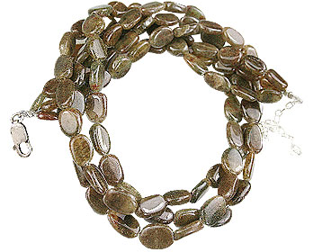 Design 10966: brown jasper multistrand necklaces