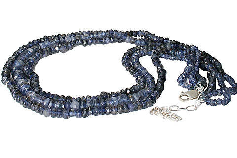 Design 10968: blue iolite multistrand necklaces