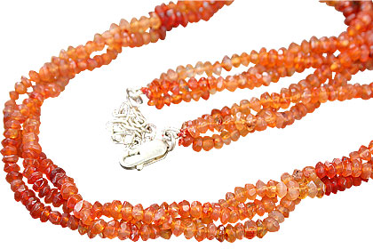 Design 10973: orange carnelian multistrand necklaces