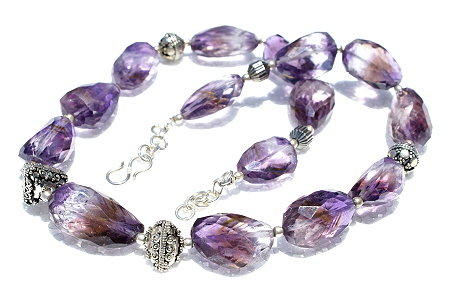 Design 11191: purple amethyst chunky necklaces