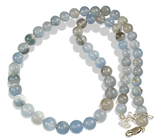 Design 11475: blue chalcedony necklaces