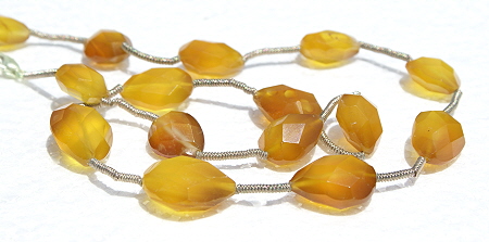 Design 11532: yellow chalcedony necklaces