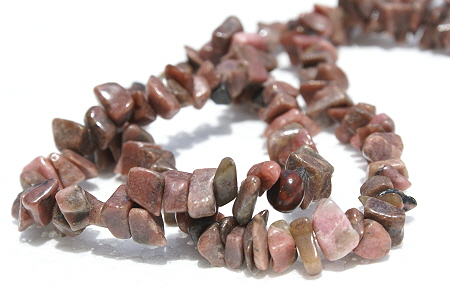Design 11597: pink rhodocrosite necklaces