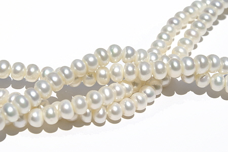 Design 11604: white pearl simple-strand necklaces