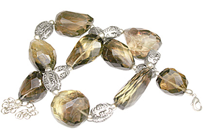 Design 11939: brown,yellow lemon quartz chunky, ethnic, tumbled necklaces