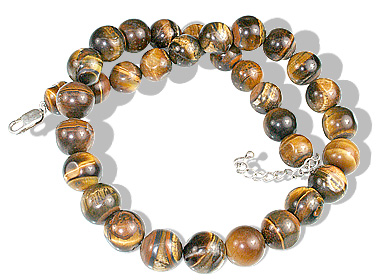 Design 12190: brown tiger eye necklaces